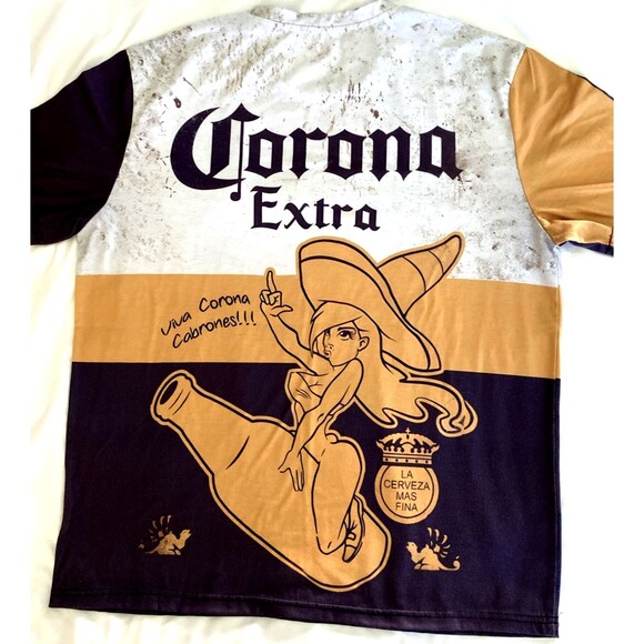 Vintage Corona Advertisement Men’s Double Sided Tshirt Large - Picture 5 of 5